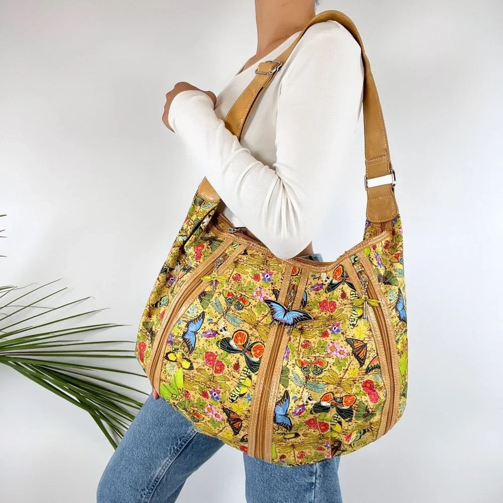 Vintage Y2K Boho Fairy Grunge Butterfly Shoulder Bag 2000s Purse - Picture 1 of 5